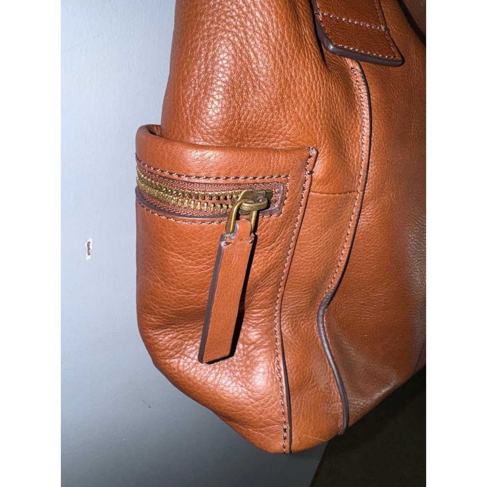 Fossil Emmerson crossbody shoulder handbag brown leather with handles - Picture 6 of 11